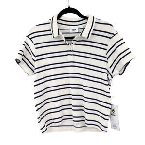 Obey Striped Terry‎ Polo Shirt Streetwear Skate NWT Large